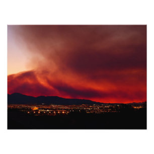Himmel auf Feuer, Las Vegas, Nanovolt-Plakat 24x18 Fotodruck
