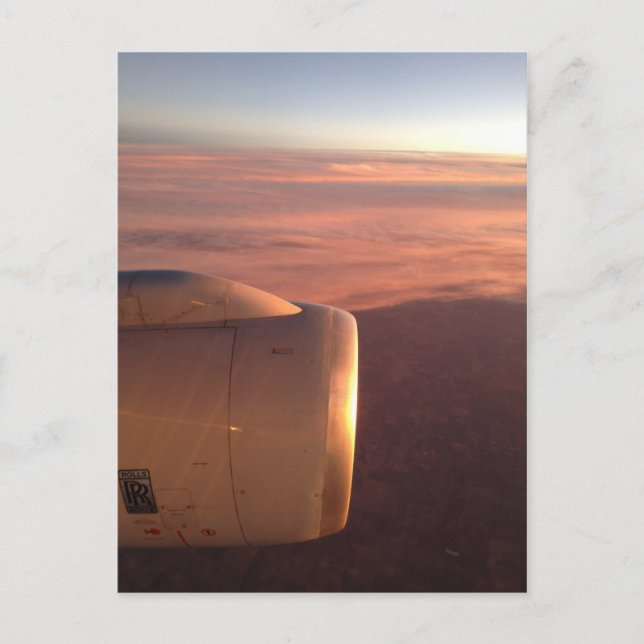 Himmel aus Flugzeug 8 Postkarte (Vorderseite)