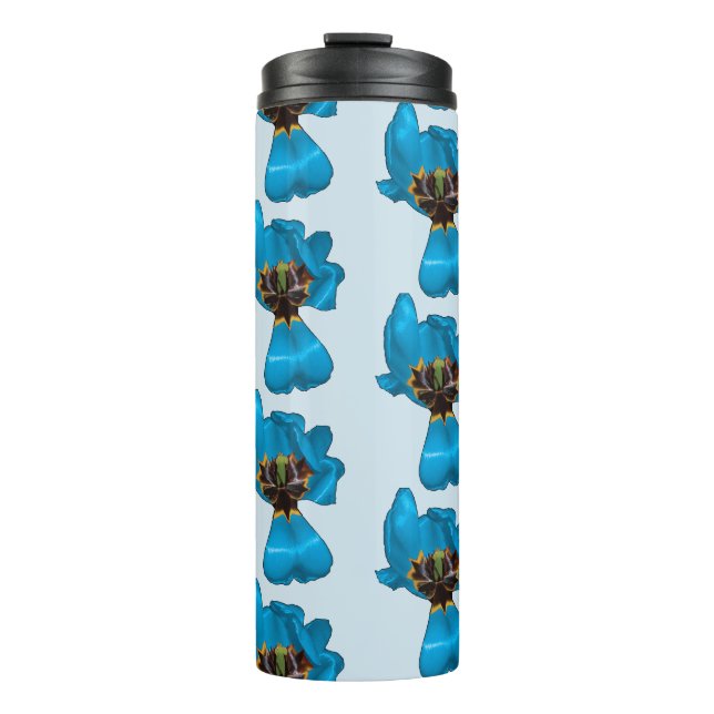 Himmel-Blau-Sharon-Tulpe Thermosbecher (Vorderseite)