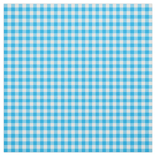 Himmel-Blau-und Weiß-Karo-Gingham-Muster-Gewebe Stoff (Muster)