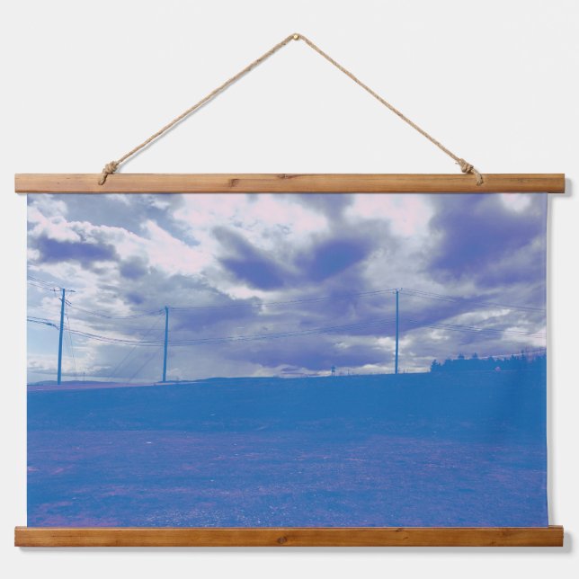 Himmel Colorburn Wandteppich Mit Holzrahmen (Vorne)