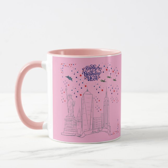 Himmel der Liberty Flames rosa Tasse (Links)