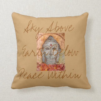 Himmel-Erdfriedensbuddha-Aquarell-Kunst-Kissen Kissen