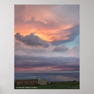 Himmel gemalte Wolken Poster