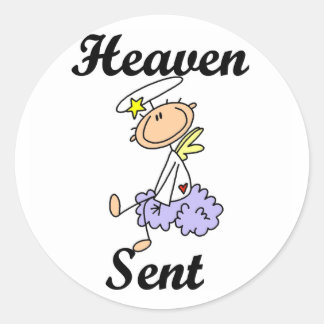 Himmel gesendete Engels-T - Shirts und Geschenke Runder Aufkleber