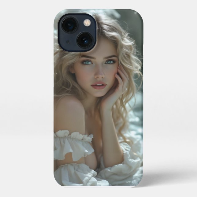 Himmel in den Augen: Engel des ruhigen Wunders iPhone Hülle (Rückseite)