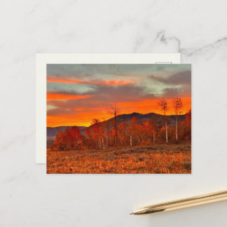 Himmel in Flammen Postkarte