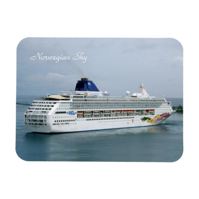 Himmel in Nassau Weißem Text Magnet (Horizontal)