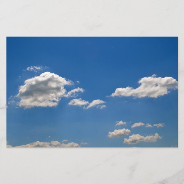 Himmel ist blau und weiße Wolken kommen vorbei Briefpapier (Vorderseite)