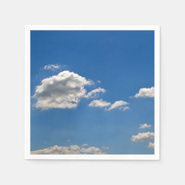 Himmel ist blau und weiße Wolken kommen vorbei Serviette (Vorderseite)