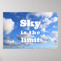 Himmel ist das Limit - motivierend Plakat