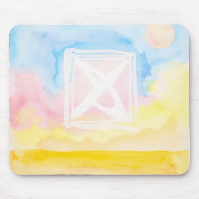 Himmel mit hellen Bereichen und Formen Mousepad (Vorne)