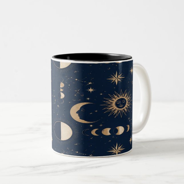 Himmel Mond Sterne Tasse (VorderseiteRechts)