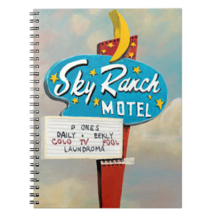 Himmel-Ranch-Motel-Zeichen Notizblock