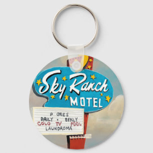 Himmel-Ranch-Motel-Zeichen Schlüsselanhänger