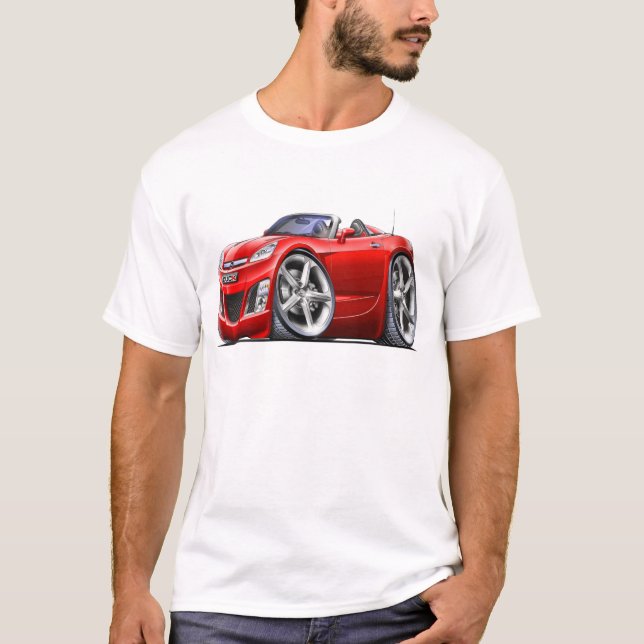 Himmel-Rot-Auto T-Shirt (Vorderseite)