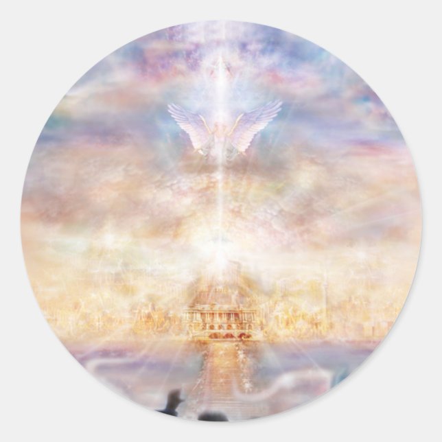 Himmel Runder Aufkleber (Vorderseite)