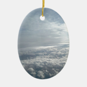 Himmel, Sicht auf das Flugzeug, Schöne Wolken Keramik Ornament
