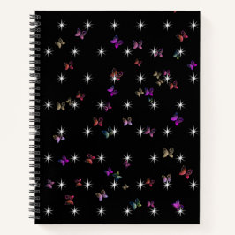 Himmel Sterne Schmetterling Notizbuch