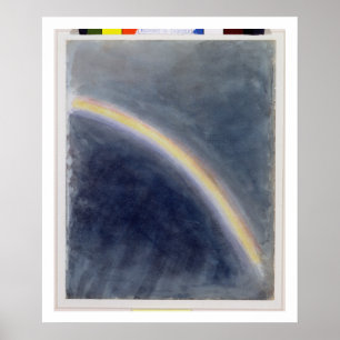 Himmel-Studie mit Regenbogen, 1827 (w/c auf Poster