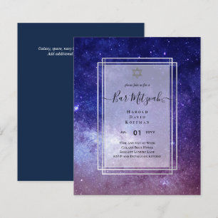 Himmel über BAR MITZVAH Galaxy Blue Gold Elegante