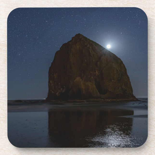 Himmel über dem Haystack Rock | Cannon Beach, Oreg Getränkeuntersetzer (Vorderseite)