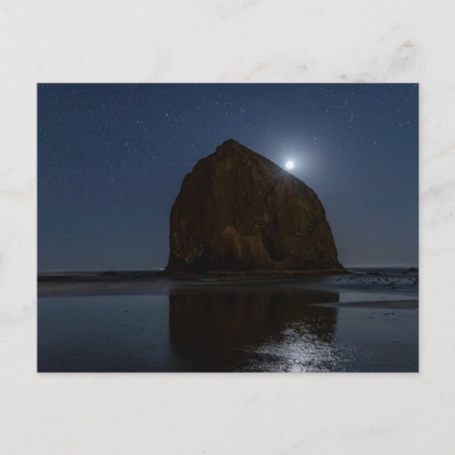 Himmel über dem Haystack Rock | Cannon Beach, Oreg Postkarte (Vorderseite)