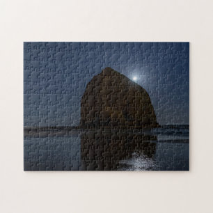 Himmel über dem Haystack Rock   Cannon Beach, Oreg Puzzle