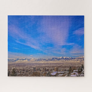 Himmel über Salt Lake City, Utah - 16x20 - 520 pc Puzzle