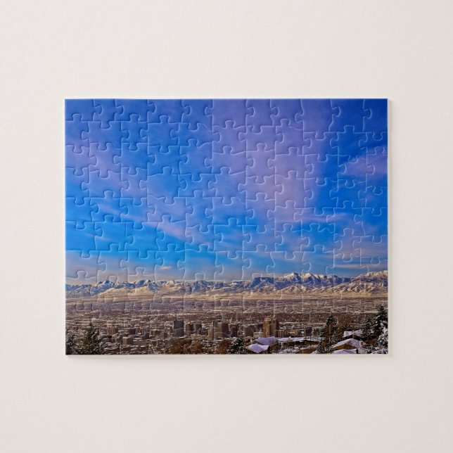 Himmel über Salt Lake City, Utah - 8x10 - 110 pc Puzzle (Horizontal)
