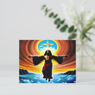 Himmel und Erde Christliche Schwarze Kunst Postkar Postkarte