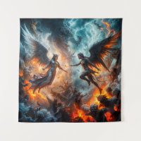 Himmel und Hölle Konfrontation Epische Szene