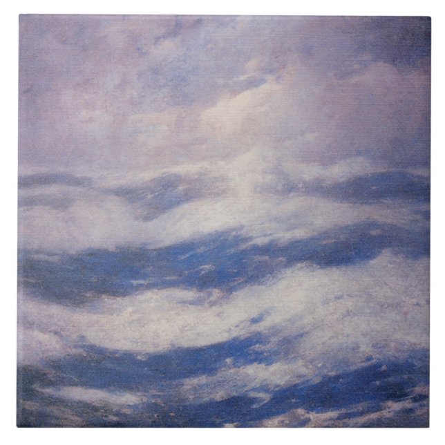 Himmel und Ozean (von Emil Carlsen) Fliese (Vorderseite)