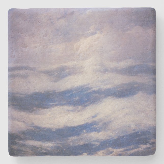 Himmel und Ozean (von Emil Carlsen) Steinuntersetzer (Vorderseite)