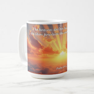 Himmel verkünden den Ruhm: Gott & Schöpfung Verse Kaffeetasse