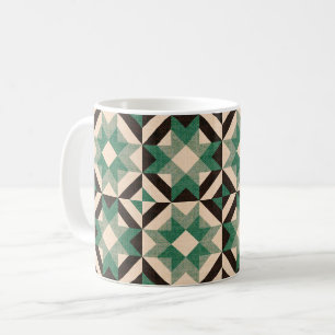 Himmel voller Sterne - Geometrisches Grün Kaffeetasse
