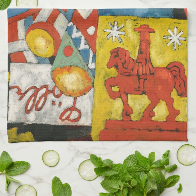 Himmel von Marsden Hartley, Vintager Expressionism Geschirrtuch (Gefaltet)