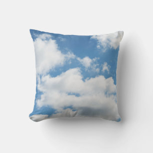 Himmel, Wetter, Natur, weiß, blau, wolke, sonnenli Kissen