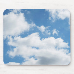 Himmel, Wetter, Natur, weiß, blau, wolke, sonnenli Mousepad