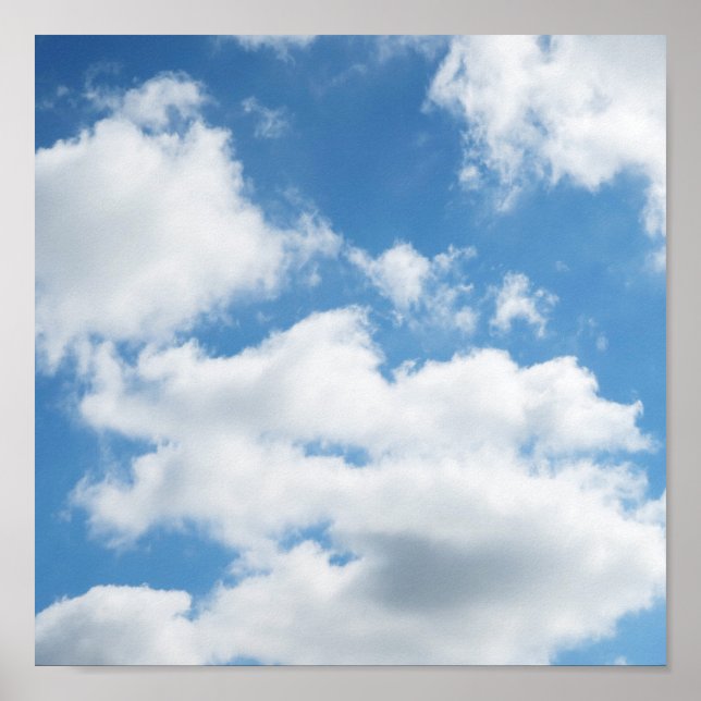 Himmel, Wetter, Natur, weiß, blau, wolke, sonnenli Poster (Vorne)