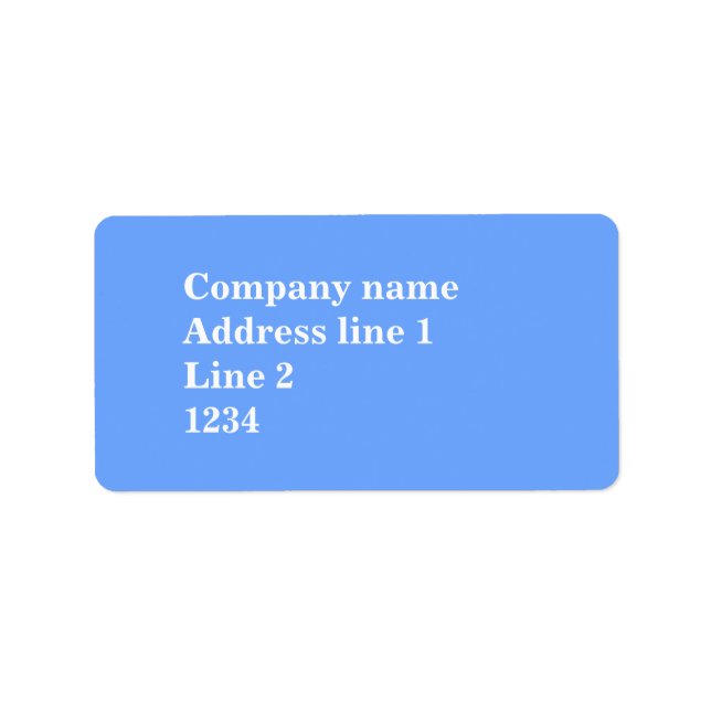 Himmelblau Adressaufkleber (Vorne)