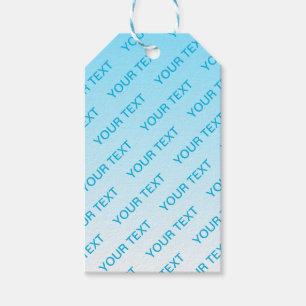 Himmelblau (änderbare Farbe!) Ombre- & Textmuster Geschenkanhänger