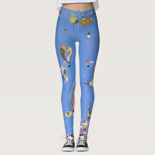 Himmelblau Biomorphische Formen Kandinsky Leggings