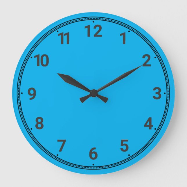 Himmelblau Große Wanduhr (Vorderseite)