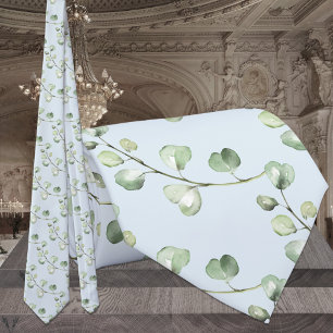 Himmelblau-grüne Eukalyptus-Hochzeit elegant Krawatte