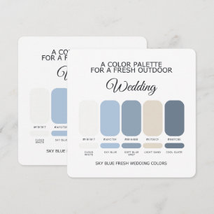 Himmelblau Hochzeitsfarbpalette Karte