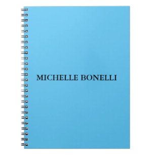 Himmelblau minimalist schlicht lesbar modern notizblock