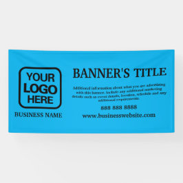 Himmelblau | Modern gestaltetes Black Business-Log Banner
