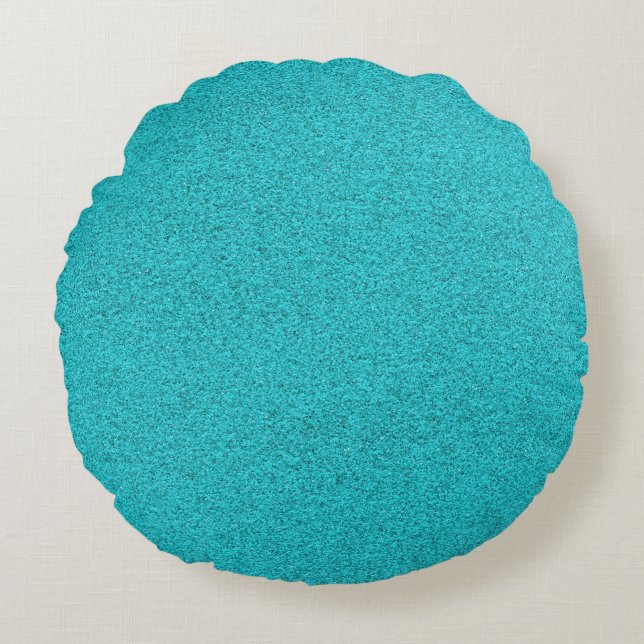 Himmelblau Rundes Kissen (Vorderseite)