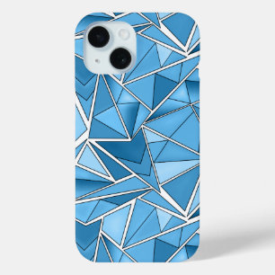 Himmelblau und blaue geometrische Formen Muster mo Case-Mate iPhone Hülle